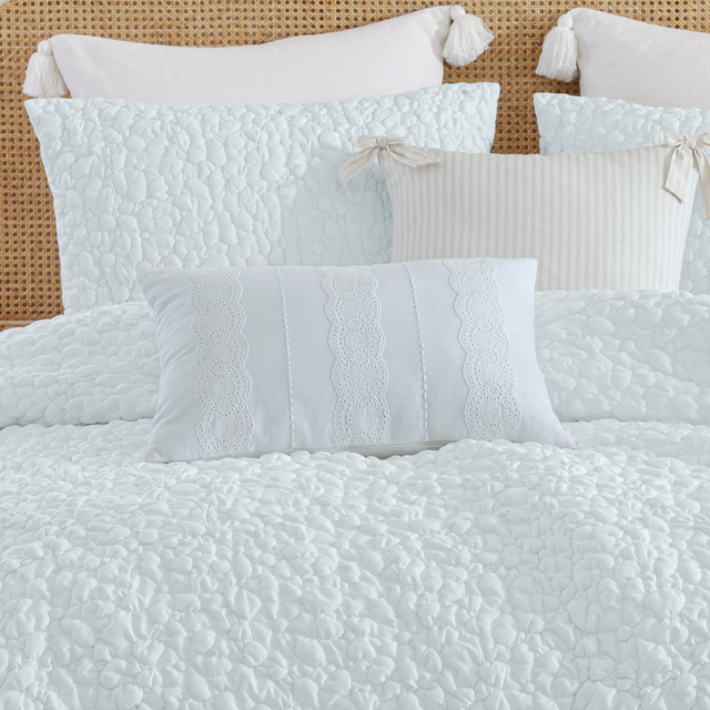 Peri Home Linen Eyelet Decorative Pillow