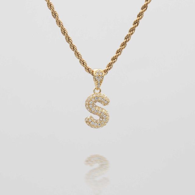 ICY Mini Bubble Initial Necklace