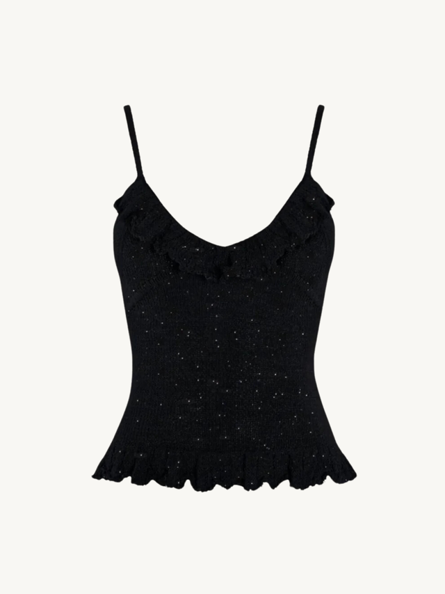 Michaela Camisole - Black Sequin