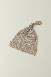 Cream Floral Knotted Hat