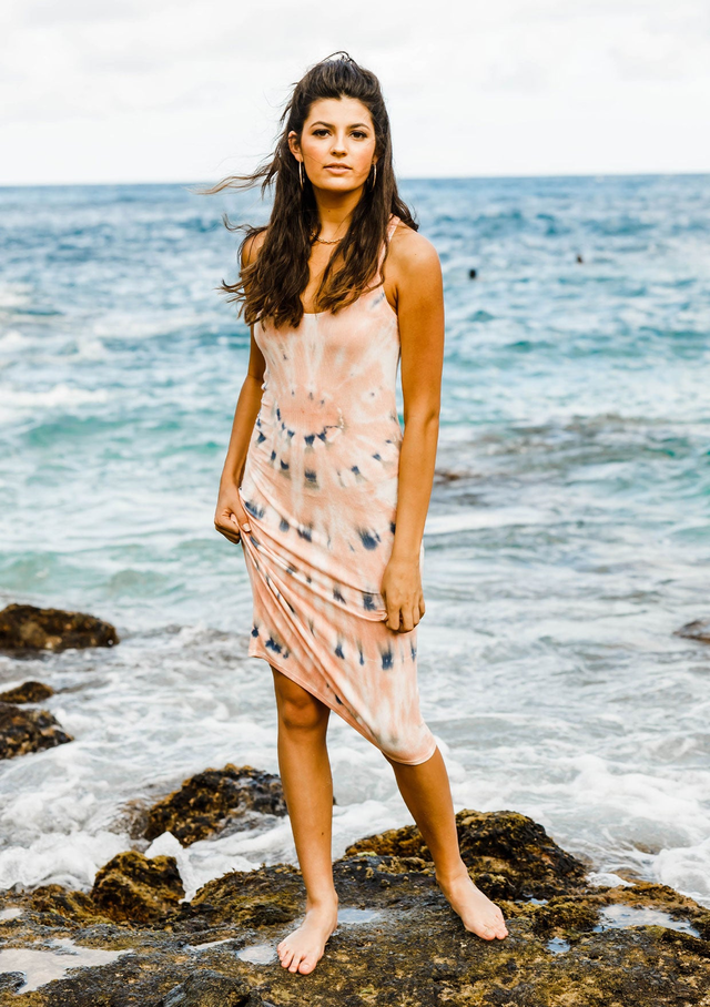 Cotton Candy Tie Dye Ribbed Tank Dress