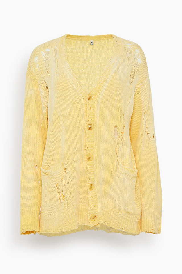 Boyfriend Cardigan in Yellow