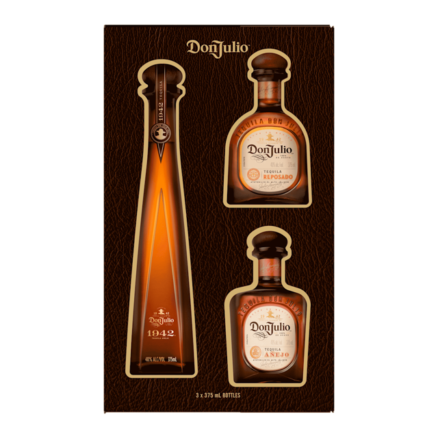 DON JULIO TEQUILA GIFT PK (1942, REPOSADO, ANEJO) 3X375ML