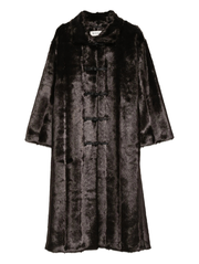 faux-fur buttoned coat