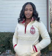 Delta Cream Quarter Zip Sweatshirt Unisex
