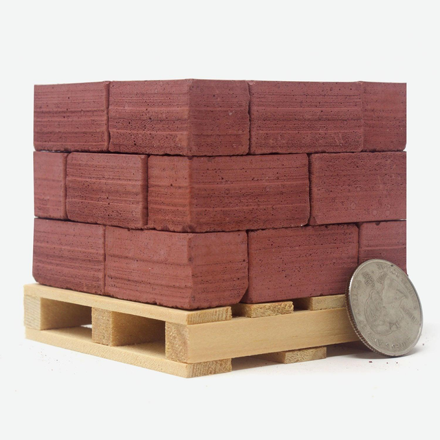 1:6 Scale Mini Red Brick Pallet (24pk)