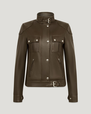Women's Matt Nappa Gangster Jacket in Faded Olive | Belstaff EU