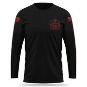 [FIRE RESCUE] Cotton Blend Long Sleeve [BLK/RED]