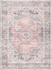 Hugo Machine Washable in Grey & Beige Rug