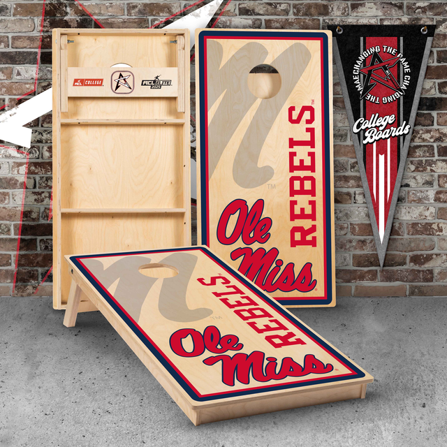 Officially Licensed Collegiate Cornhole Boards - University of Mississippi
