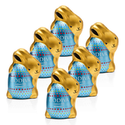 Milk Chocolate Bunnies, Foil Wrapped, Set of 6
