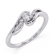Sonnet Solitaire Diamond Platinum Ring