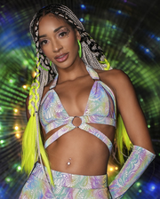 Pure Euphoria White Rainbow Reflective O-Ring Top