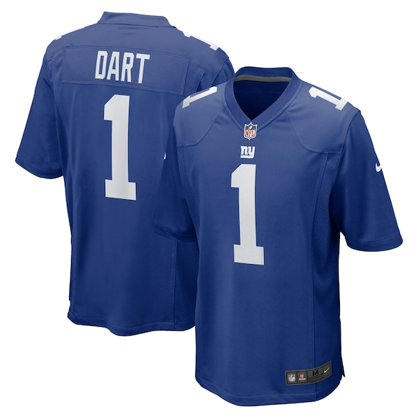 Men's Nike Jaxson Dart Royal New York Giants 2025 NFL Draft First Round Pick Game Jersey