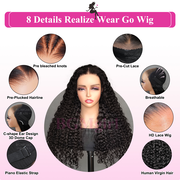 Recommend                                 Reddish Brown Water Wave Wear Go Wig 6x4 Lace Closure 180% Density Color Glueless Wig | BGMgirl Hair