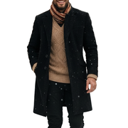 Men's Retro Simple Solid Color Faux Wool Mid-Length Jacket MTA2271K9P