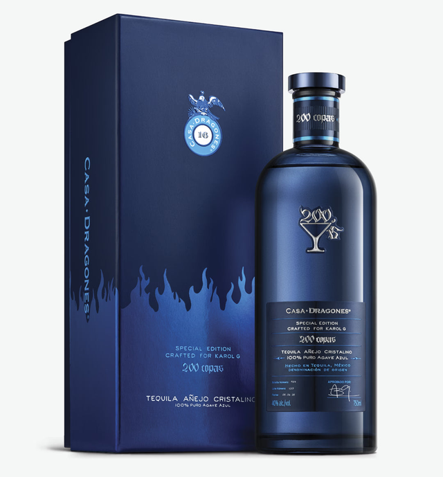 CASA DRAGONES TEQUILA ANEJO CRISTALINO SPECIAL 200 COPAS EDITION 750ML