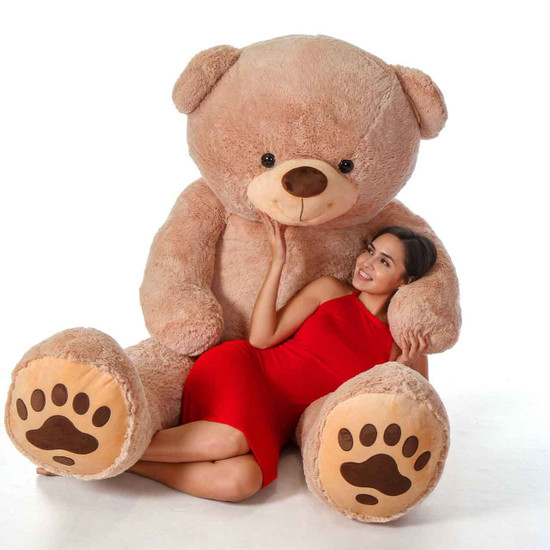 Enormous 7 Foot Teddy & Hugs Giant Teddy Bear - The BIGGEST Tan Teddy Bear!