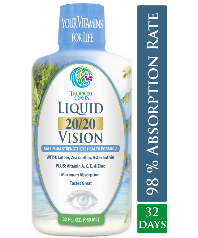 Liquid 20/20 Vision Eye Vitamin w/ 20mg Lutein - 32oz, 32 Serv.