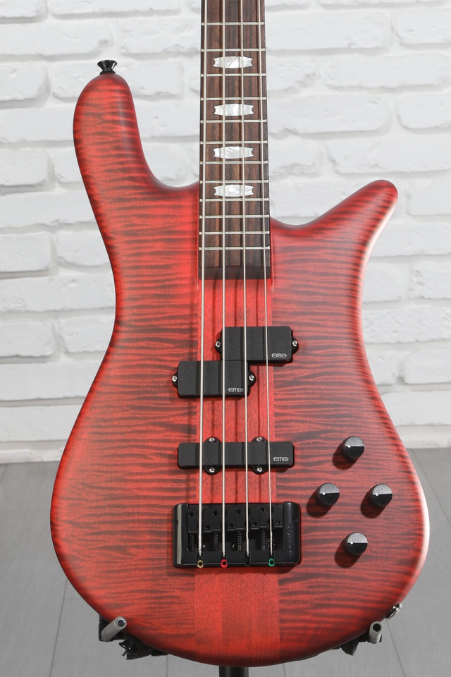 Spector Euro 4 LX Bass Guitar - Black Cherry Matte - Sweetwater Exclusive