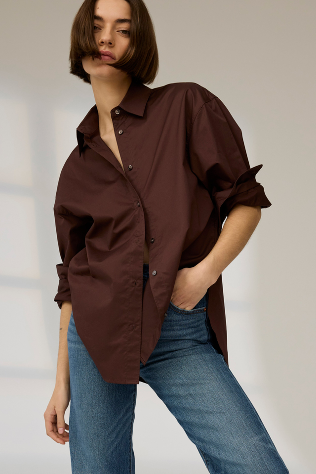 The Everything Shirt in Chocolate