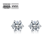 0.5 Carats *2 VVS1 Moissanite Earrings 0059