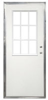 34" x 76" Out-Swing Exterior Door With 9 Lite Window