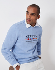 Waterside Crew Neck Sweatshirt in Blue