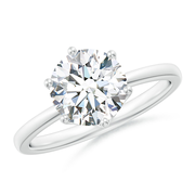 Lab-Grown Round Diamond Solitaire Classic Engagement Ring