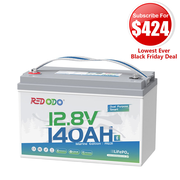 🔥【$424 After Subscribe】Redodo 12V 140Ah Dual Purpose Marine Battery, 1000 CCA | For Marine, Trolling Motor, RV