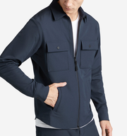Stretch Poly Twill Shirt Jacket