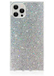SQUARE® Silver Glitter iPhone Case
