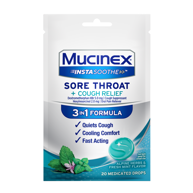 InstaSoothe™ Sore Throat + Cough Relief