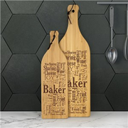 Family Sharing Word-Art Wine Bottle Cutting Board