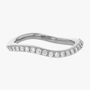 Curved Diamond Eternity Ring - 18K Gold | VS Clarity