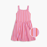Girls' striped knit tank dress