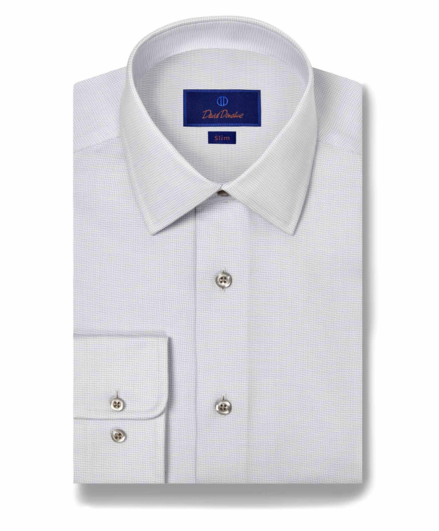 SBSP11012112 | White & Pearl Stretch Dress Shirt