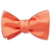Living Coral Charmeuse - bow ties