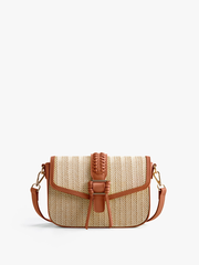 Marina Raffia Straw Crossbody Bag