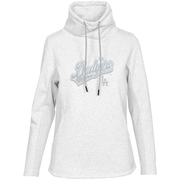 Women's Los Angeles Dodgers  Levelwear White  Loop Sweep Pullover Sweatshirt