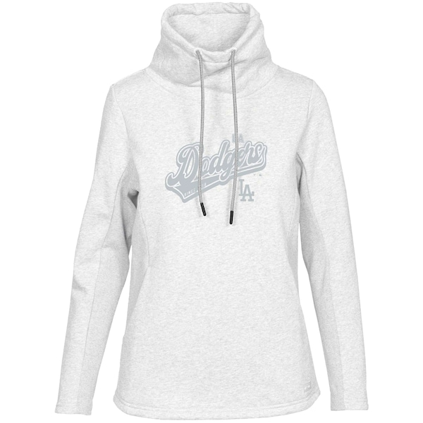 Women's Los Angeles Dodgers  Levelwear White  Loop Sweep Pullover Sweatshirt