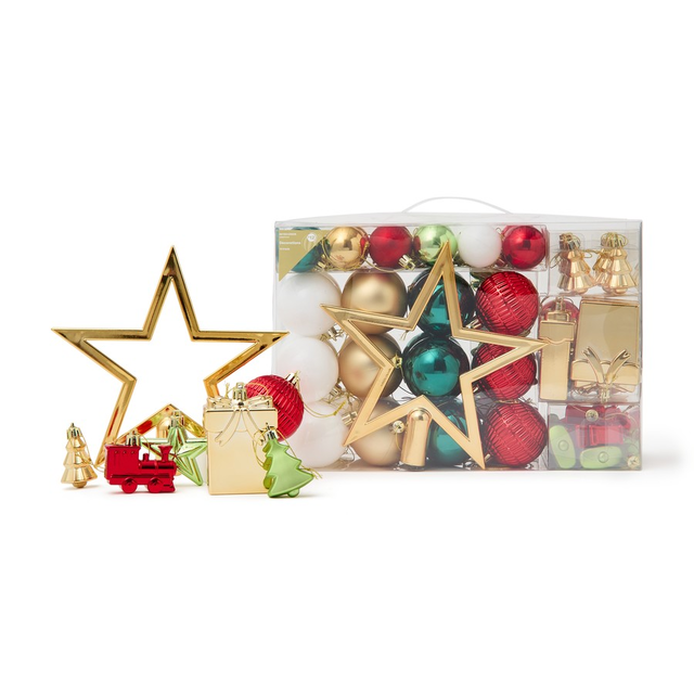 Christmas Retro Cheer Decoration 70 Pack - Multi