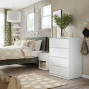 STORKLINTA 4-drawer chest - white/anchor/unlock function 27 1/2x18 7/8x38 5/8 "