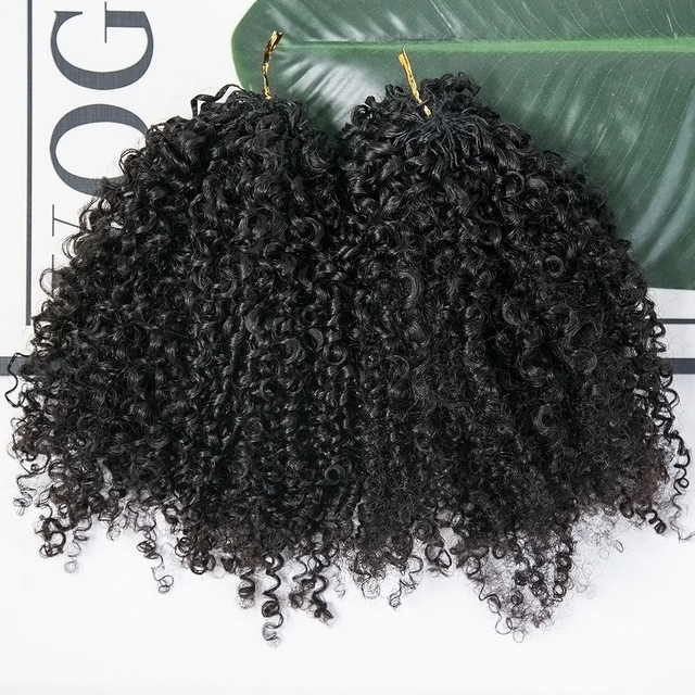 Knotless Pre-Separated Crochet Hair Extensions Human Hair Multi-Textured Kinky Curly