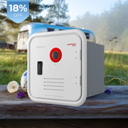 Fogatti InstaShower 9 Pro, 66,000 BTU RV Tankless Water Heater with Door & Mixing Tank