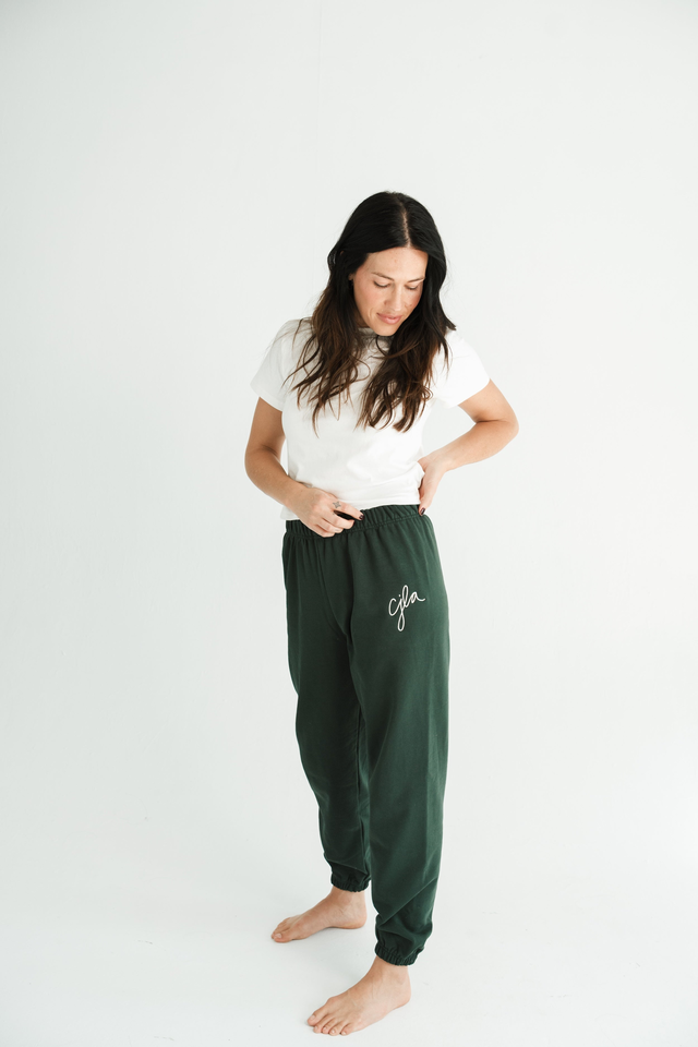 Easy Embroidered Joggers