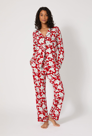 Floral Charm Long Sleeve Classic Stretch Jersey Pj Set
