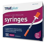 Trueplus Single-Use Insulin Syringe, 31G x 5/16", .3 mL (100 Count)