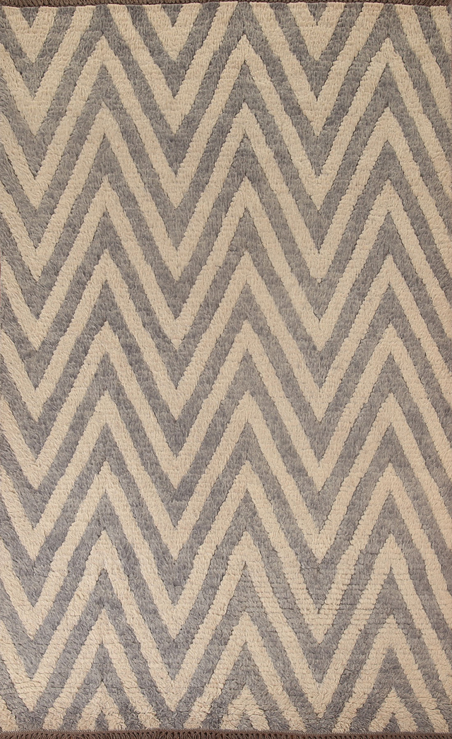 Chevron Gabbeh Wool Area Rug 7x10