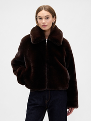 100% Recycled Relaxed Faux-Fur Jacket